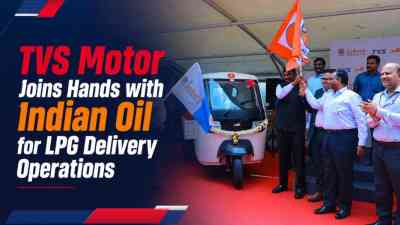 TVS Motor Joins Hands with Indian Oil for LPG Delivery Operations